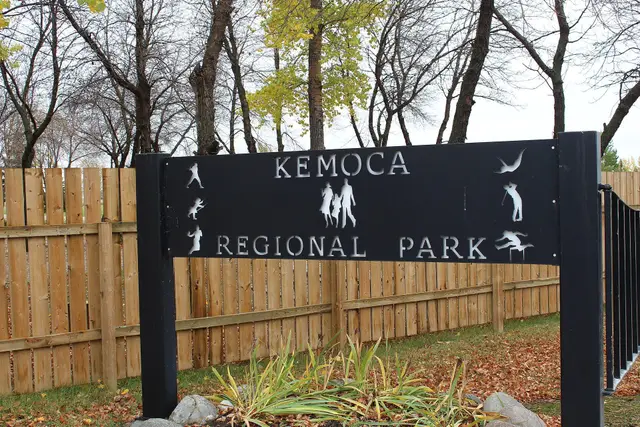 Kemoca Regional Park entrance sign