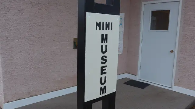 Mini Museum entrance sign